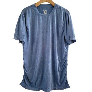 Vuori Mens Blue Tradewind Performance Tee Shirt Pullover size Small short Sleeve